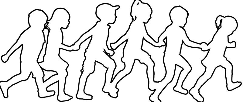 Вытынанки силуэты детей