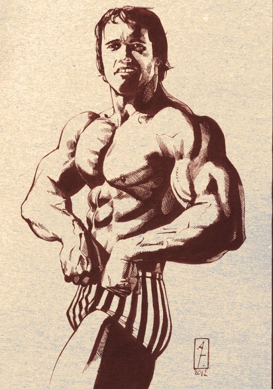 Арнольд Шварценеггер рисунок