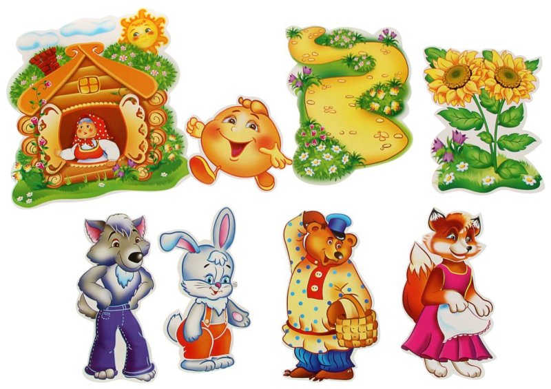 Сказочные герои Теремок для фланелеграфа