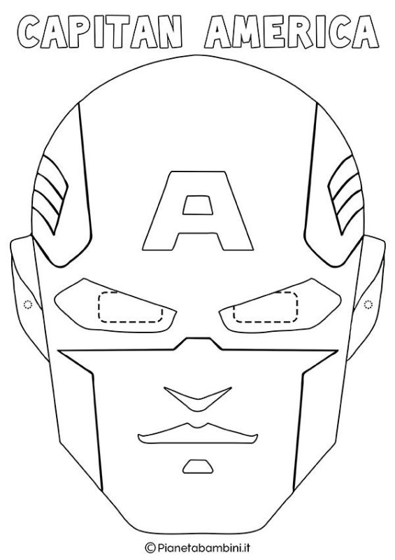 Маска трафарет для детей