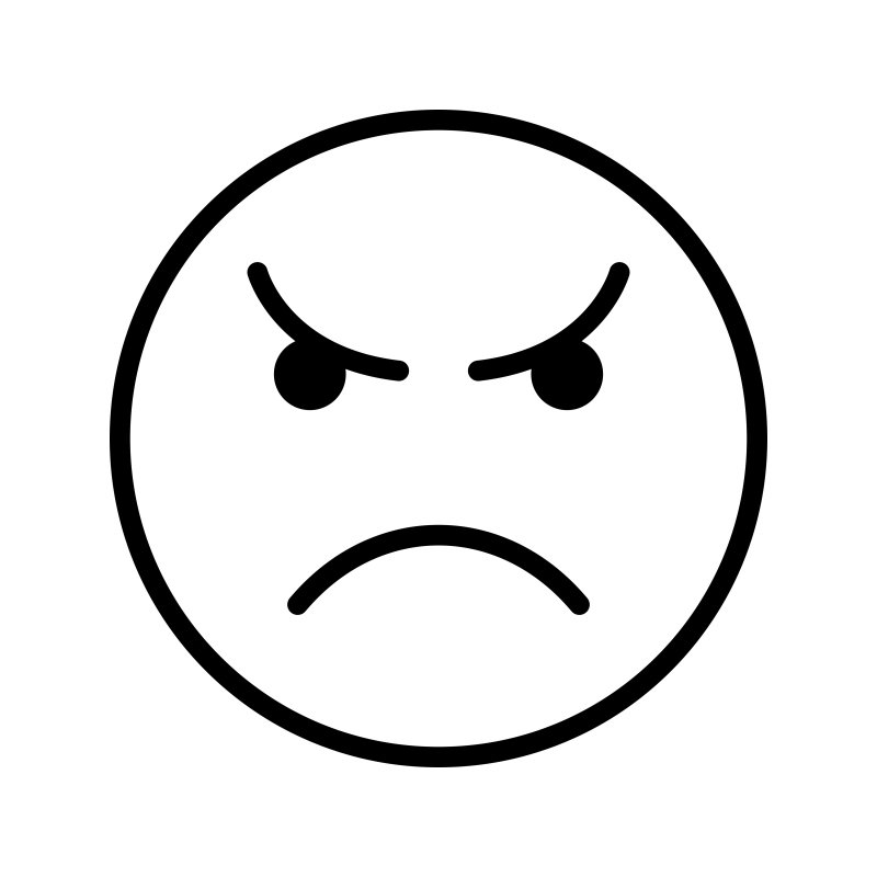 Сердитый смайлик