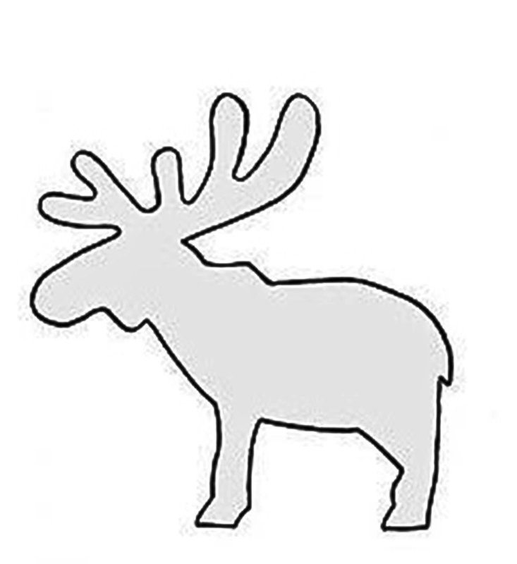 Трафарет лося для вырезания