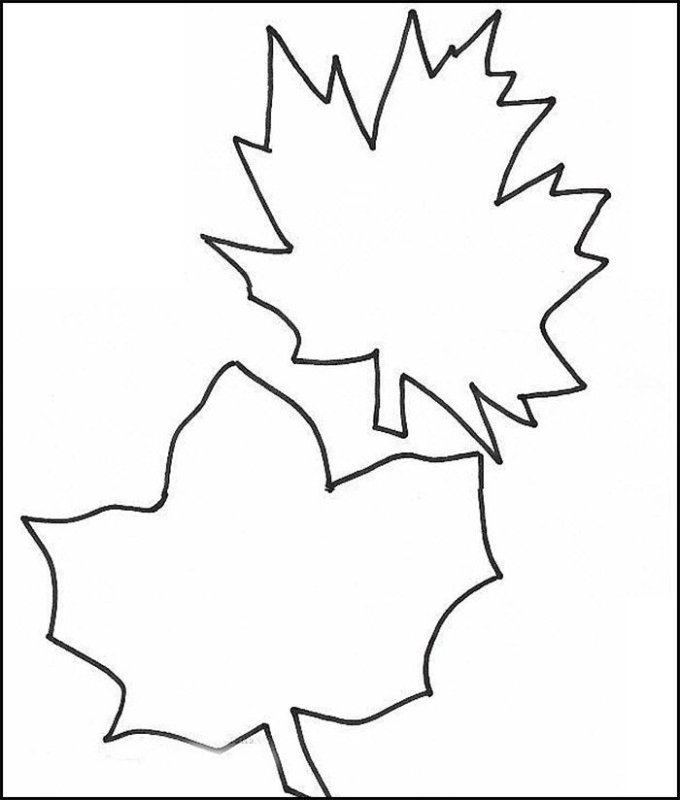 Листья трафарет для вырезания