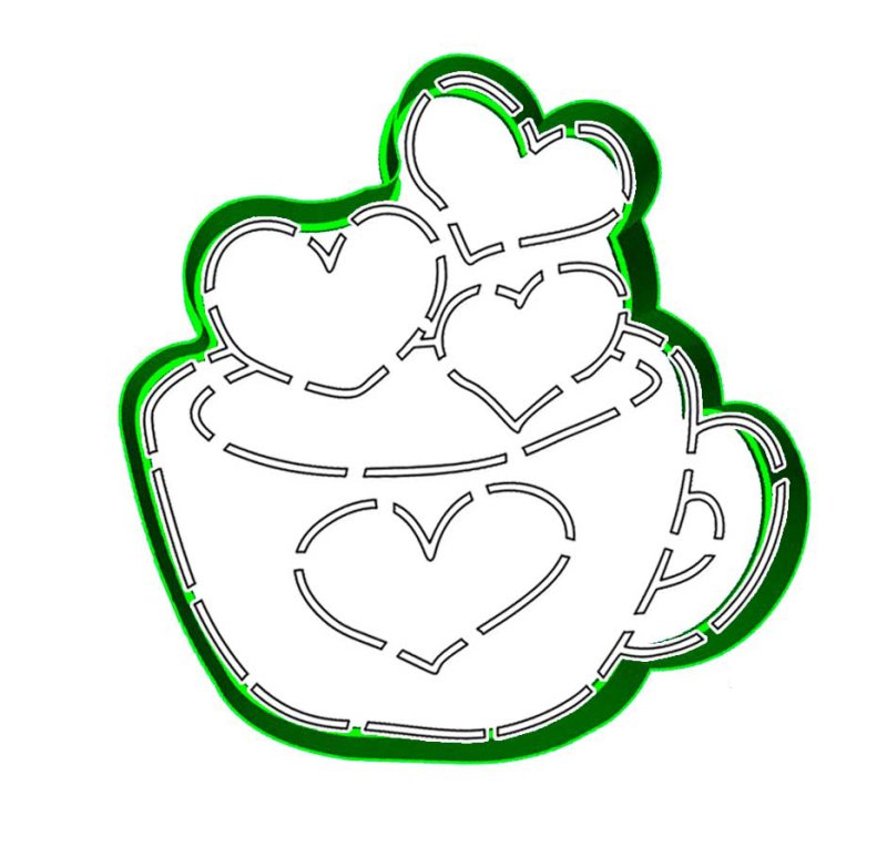 Трафарет для пряника подарок