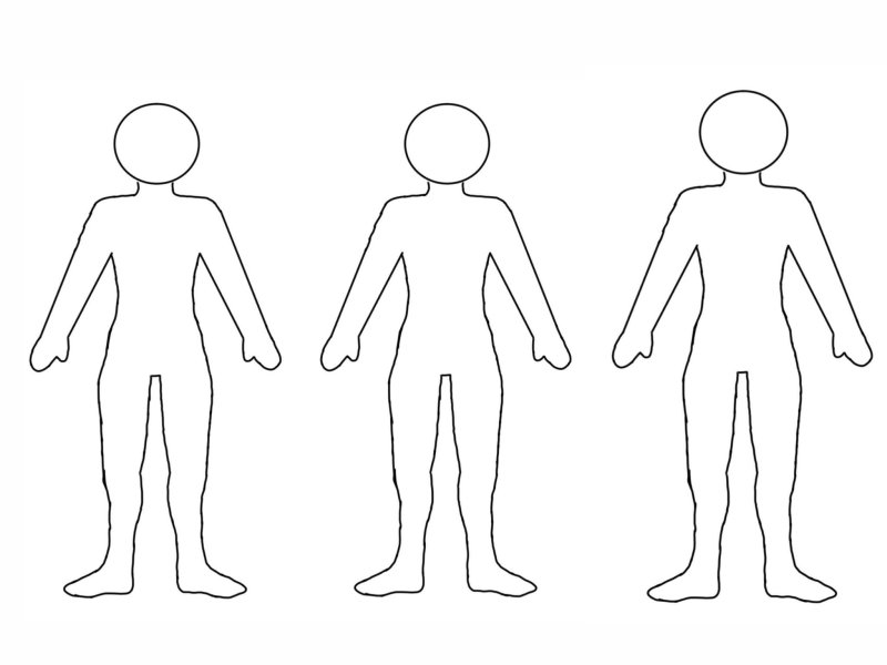 Фигурка человека для вырезания из бумаги
