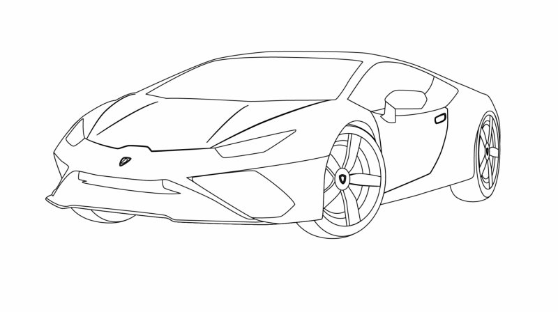 Раскраска Lamborghini Huracan