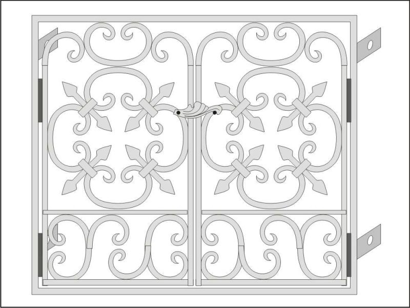 Макет решетки для камина