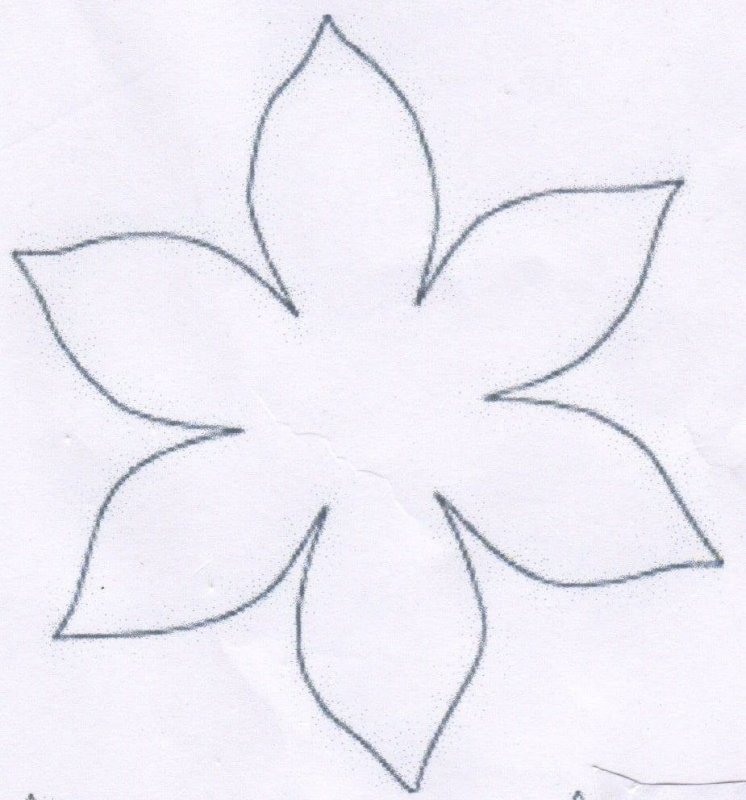 Шаблон цветка для вырезания из бумаги