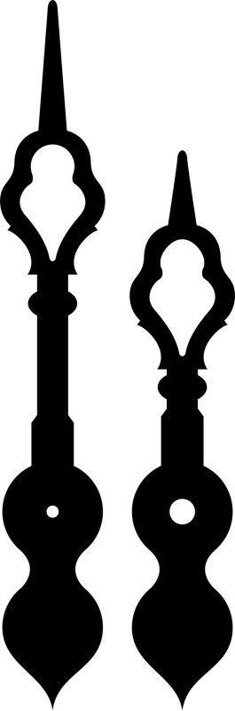 Трафарет стрелок для часов