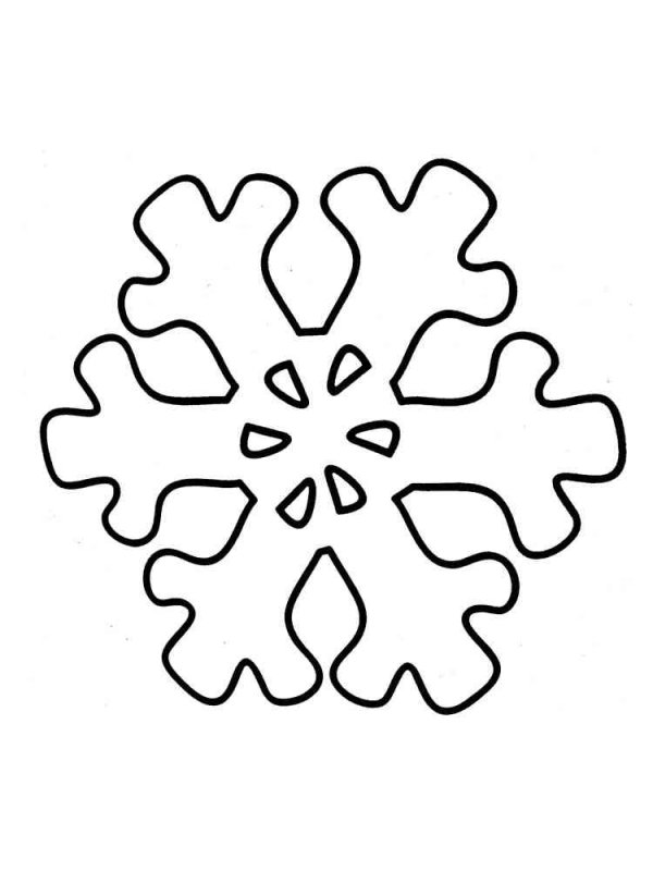 Снежинка раскраска