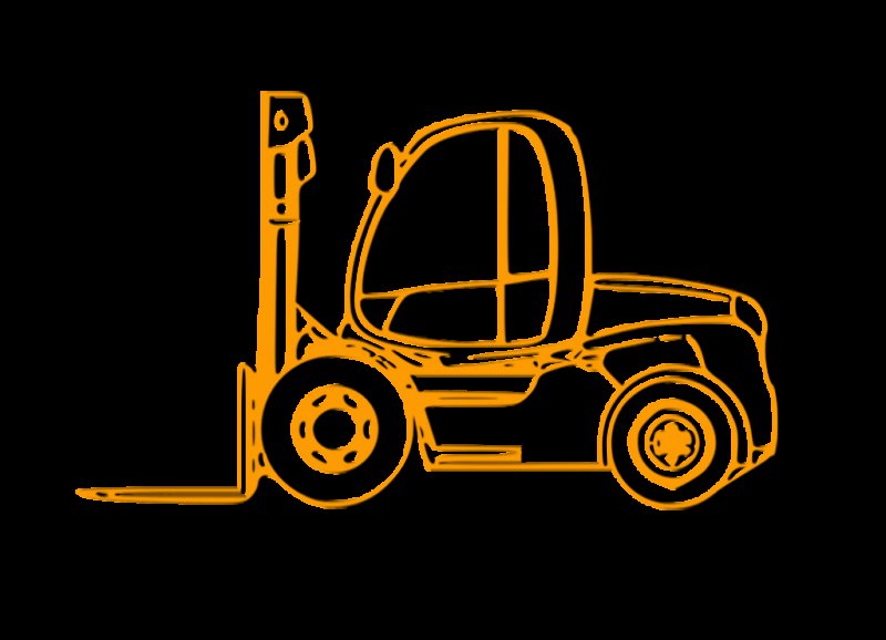 Трафарет вилочного погрузчика