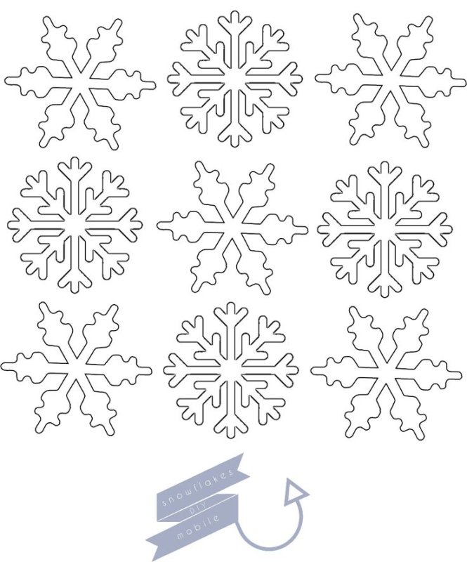 Трафарет «снежинки»