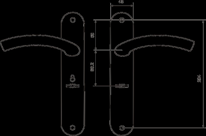 Ручка просам 179 - d-66.2/02 CR-L (левая, для зв9-8 к4)
