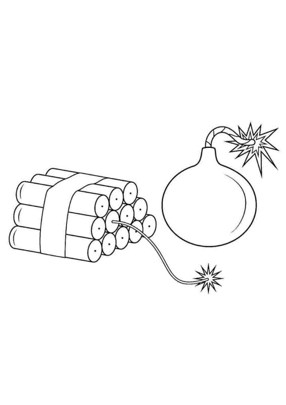 Раскраска бомба