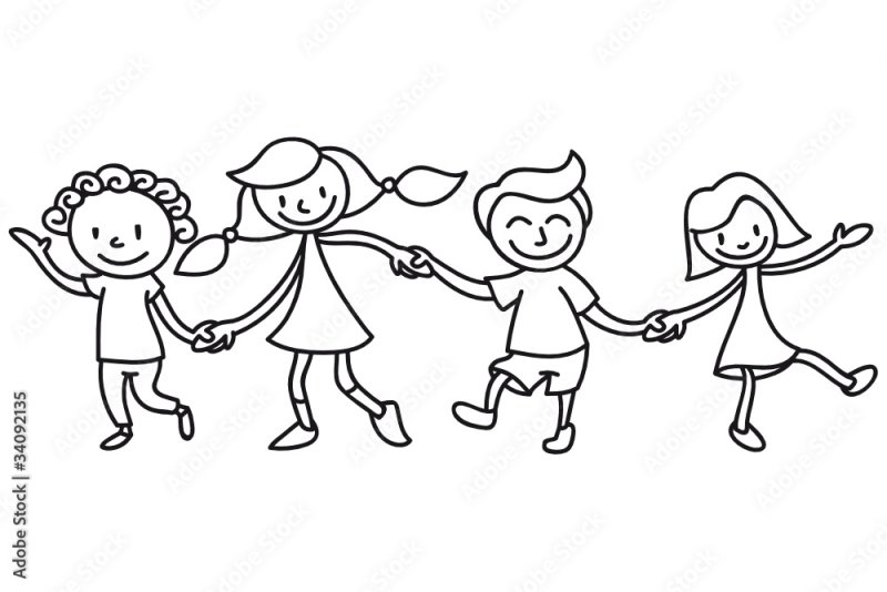 Хоровод раскраска для детей