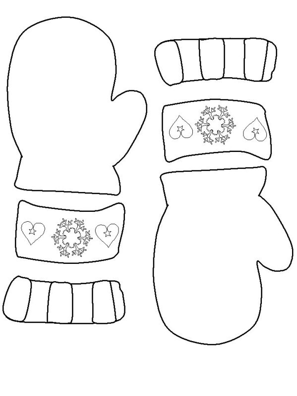 Варежка шаблон