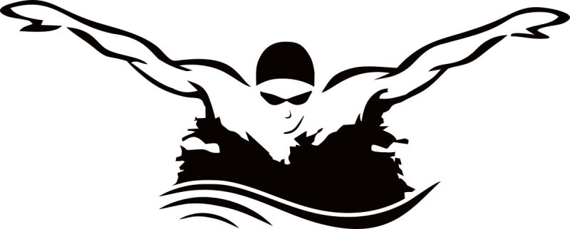 Плавание трафарет