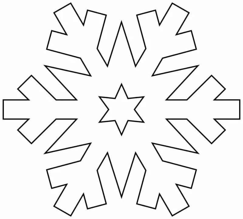 Снежинка раскраска