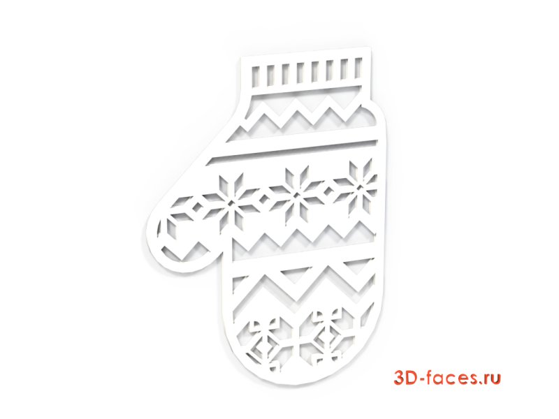 Трафареты на окна новогодние варежки