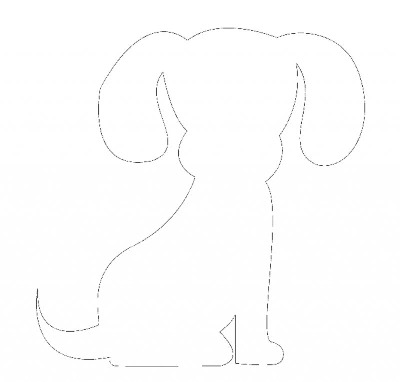 Трафарет собаки для вырезания