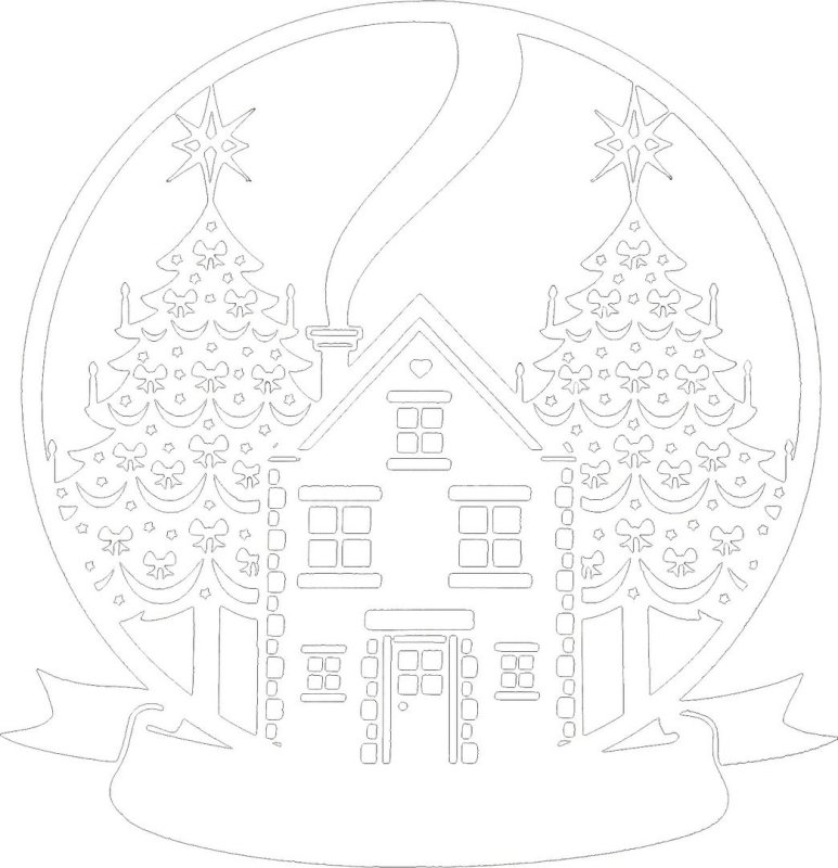 Новогодние вырезалки на окна трафареты