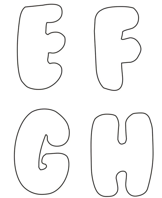 Буквы из фетра трафарет для вырезания