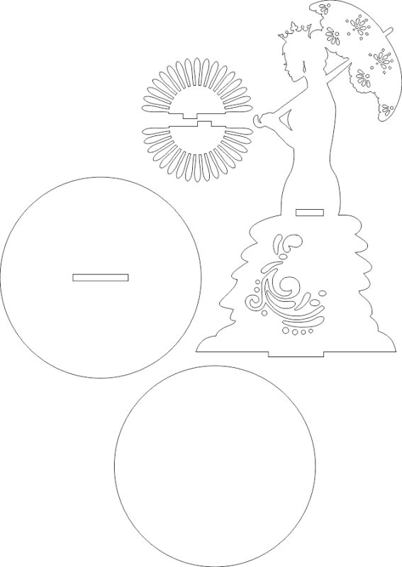 Чертеж салфетницы