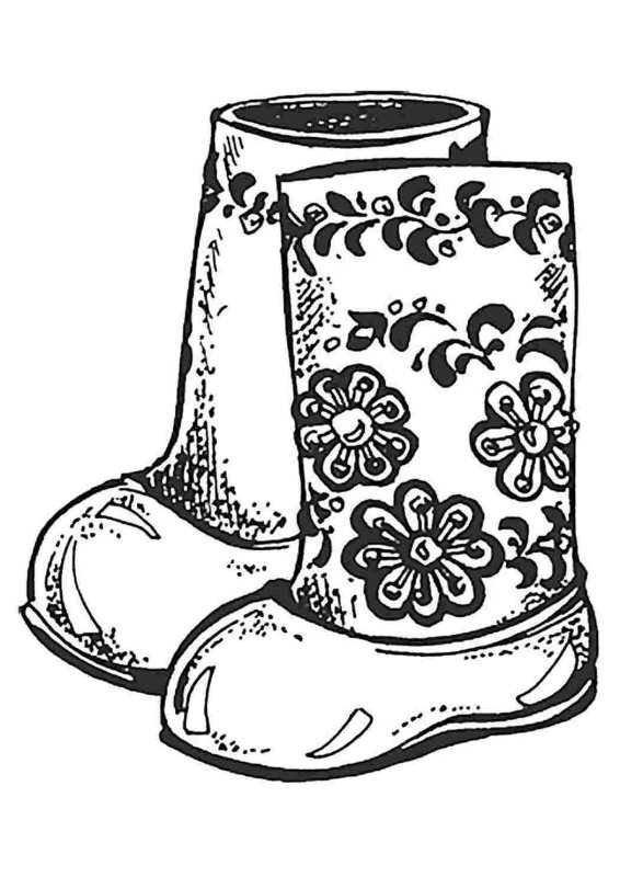 Валенки рисунок