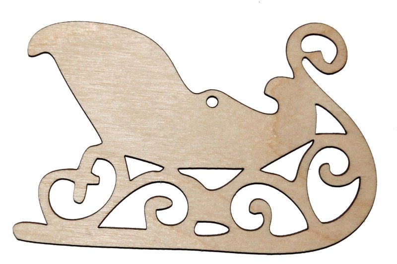 Сани резные трафарет