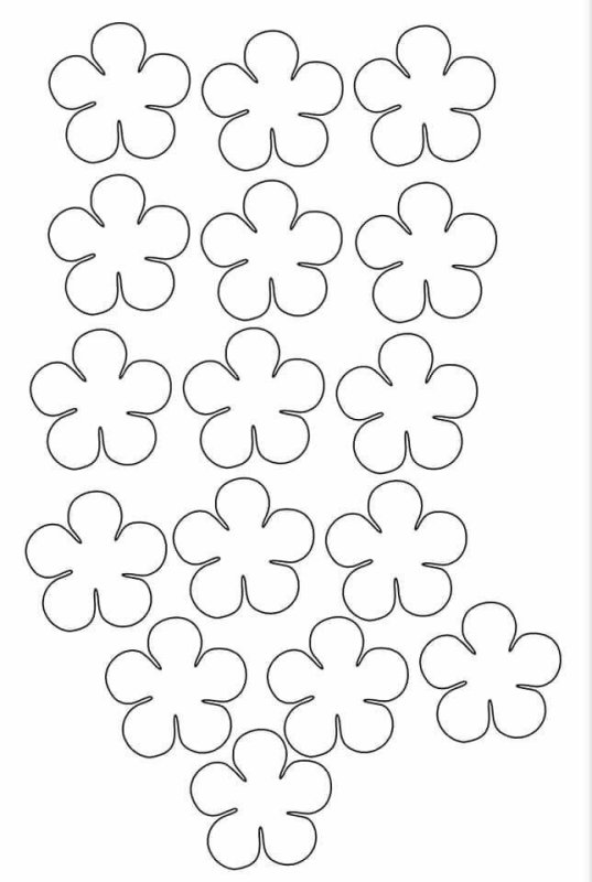 Цветы трафарет для вырезания