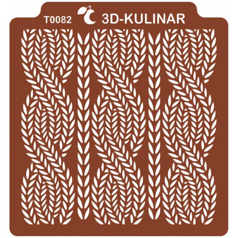 Трафарет вязаный узор для торта