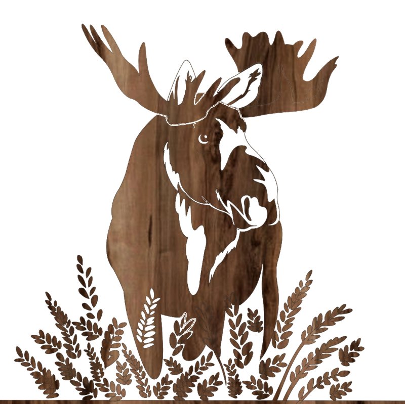 Трафарет лося