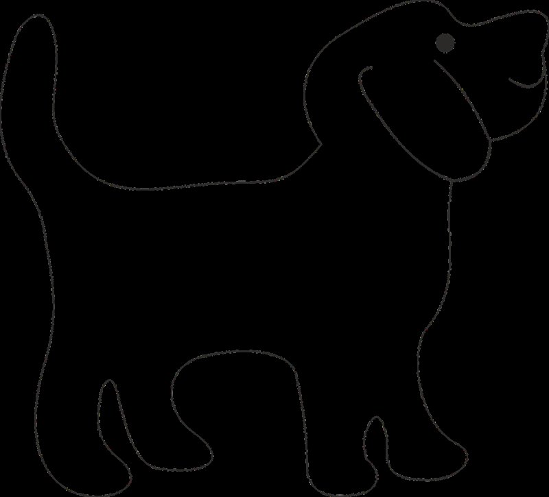 Трафарет собаки для вырезания