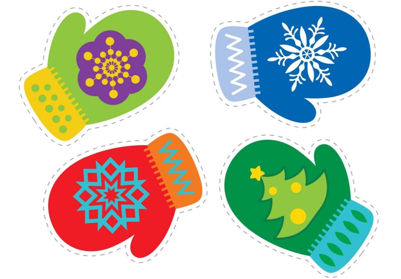 Трафарет рукавички