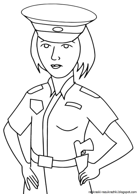 Рисунок милиционера карандашом