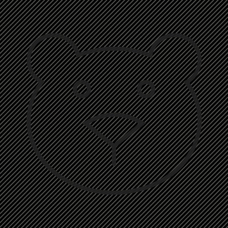 Мордочка мишки контур