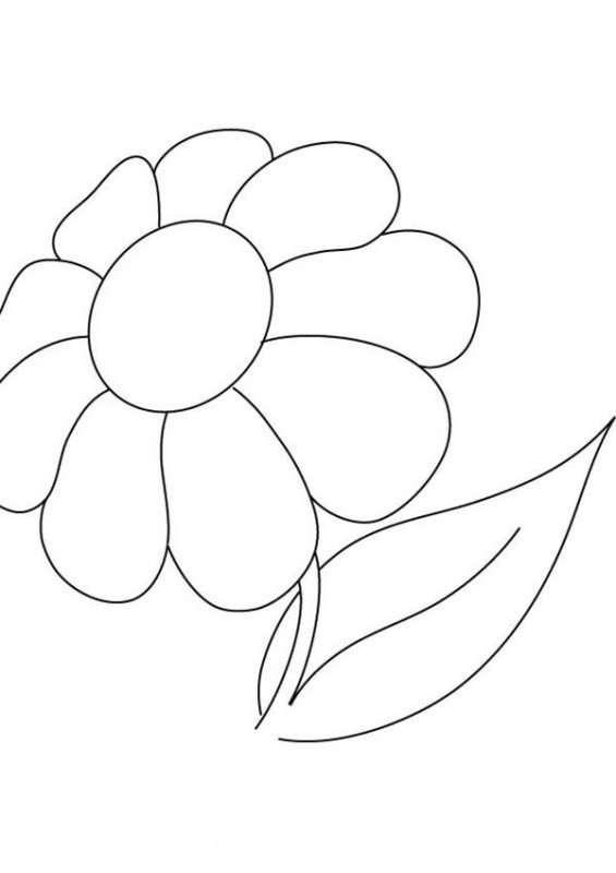 Трафареты цветов для детей