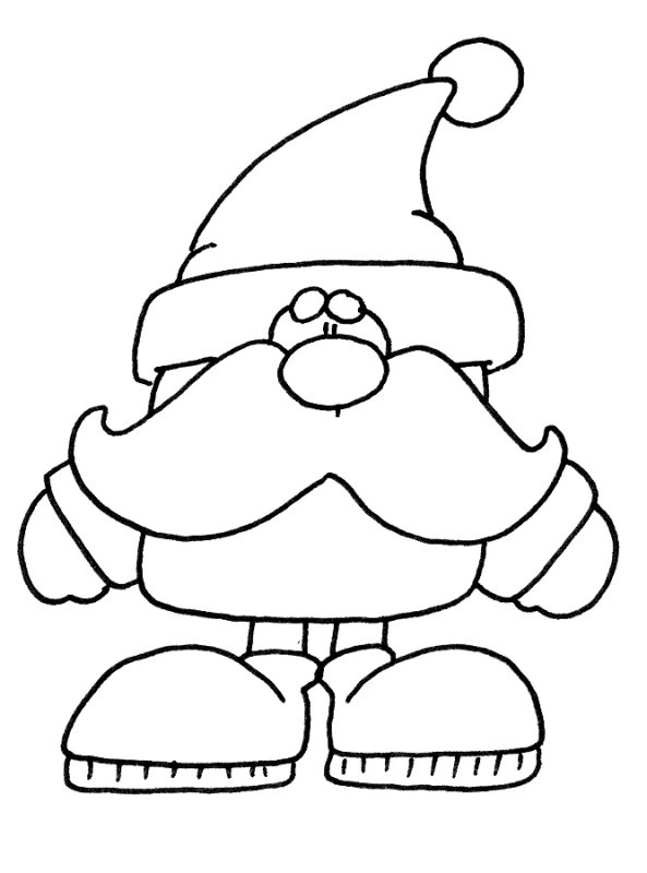 Санта Клаус раскраска для детей