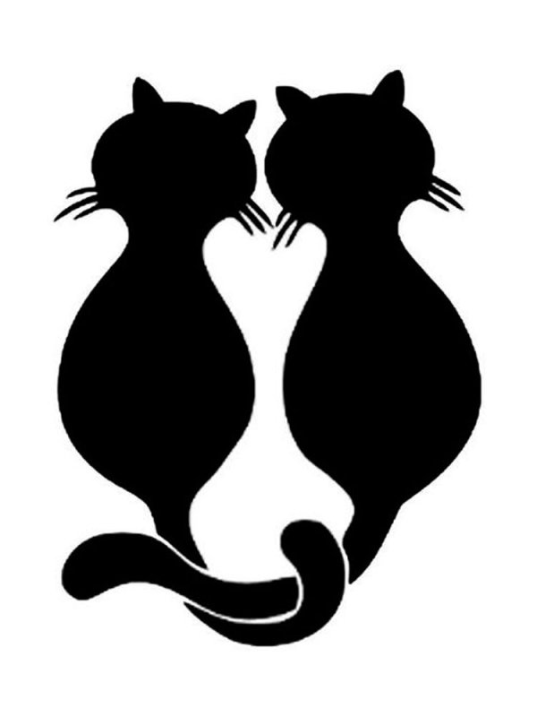 Трафарет кошки