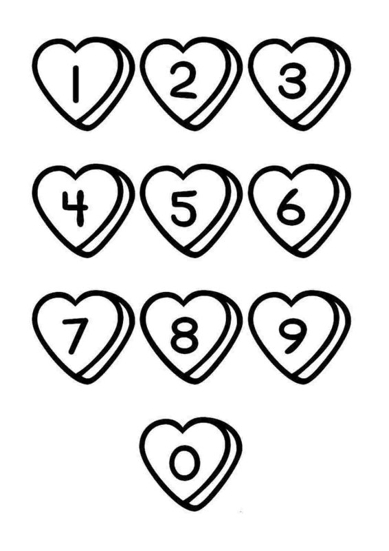 Сердечко раскраска для детей