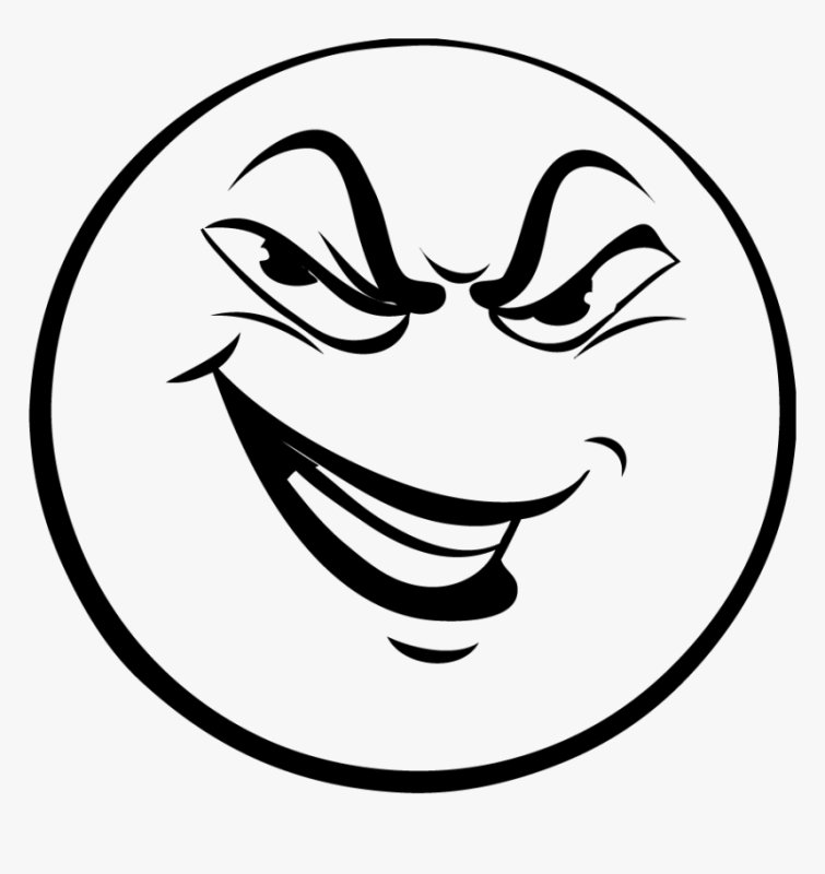 Трафарет смайлика для вырезания