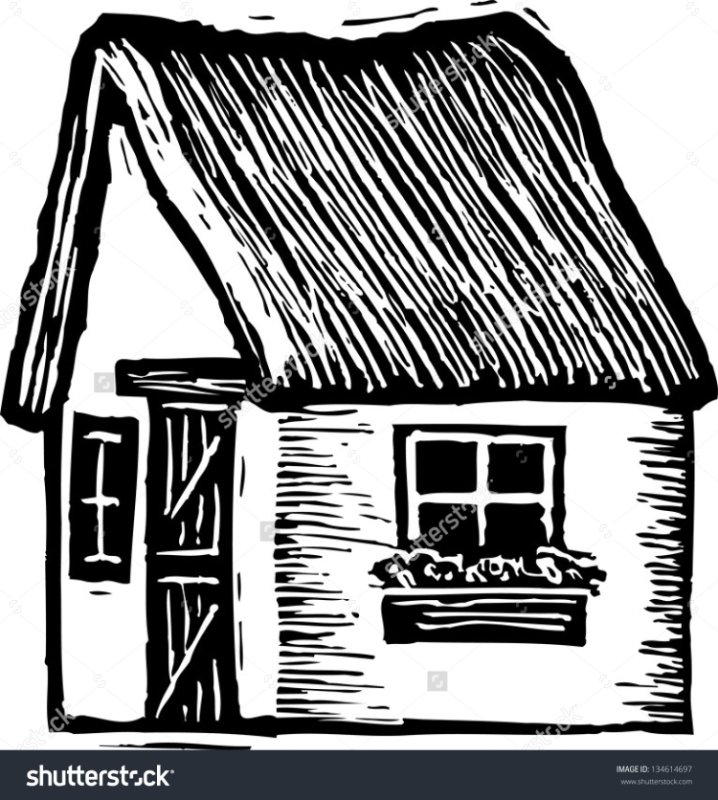 Хата казака рисунок