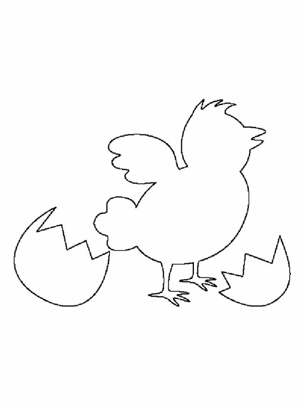 Трафарет цыпленка для вырезания