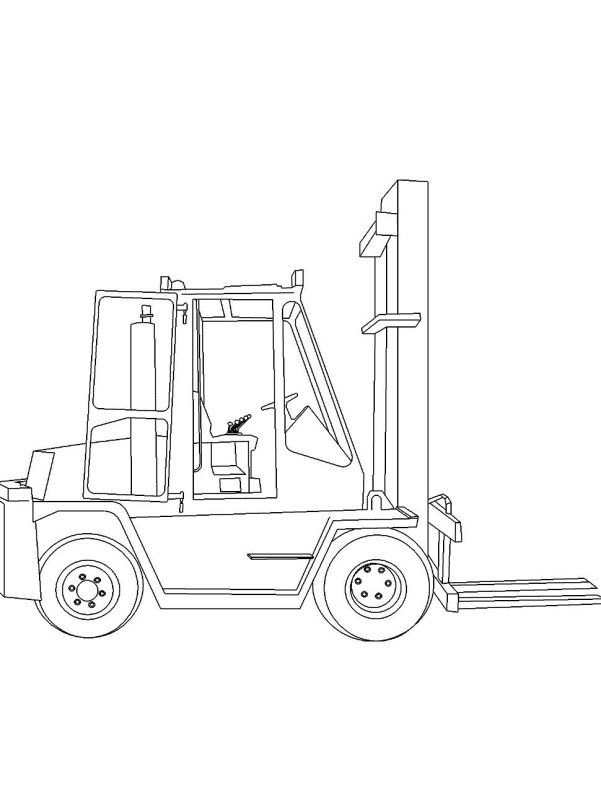 Блоки для Автокад вилочный погрузчик