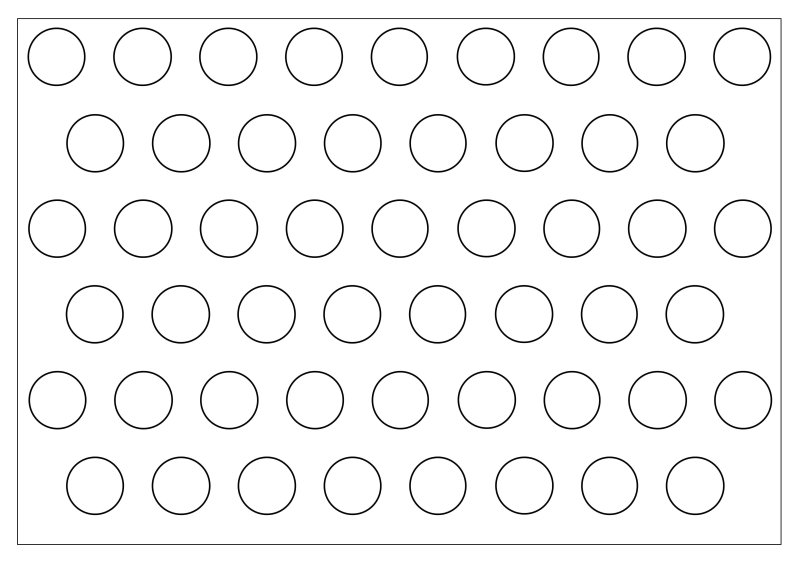 Трафарет макаронс круг