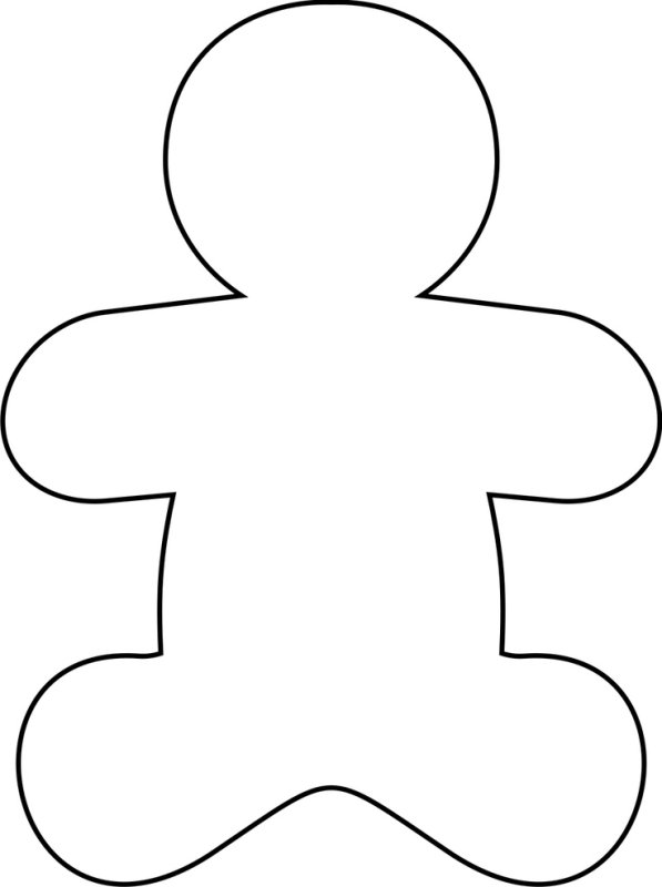 Пряничный человечек выкройка