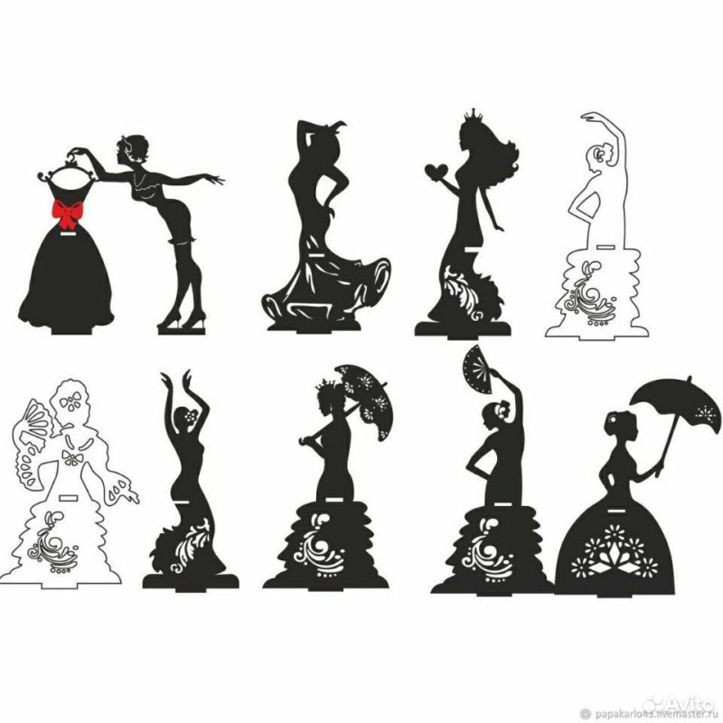 Салфетница девушка из фанеры