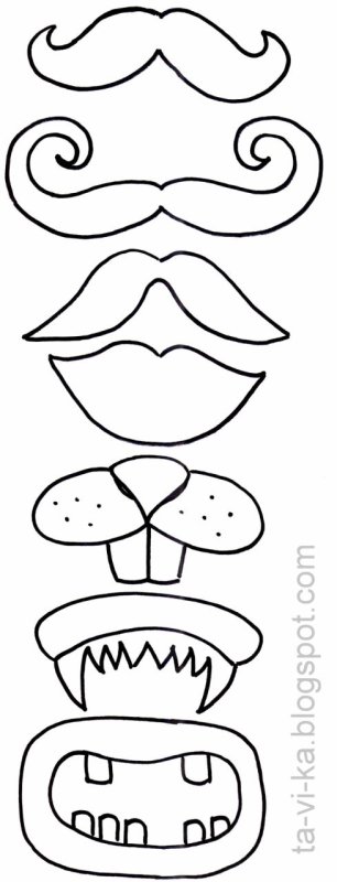 Маска трафарет для детей