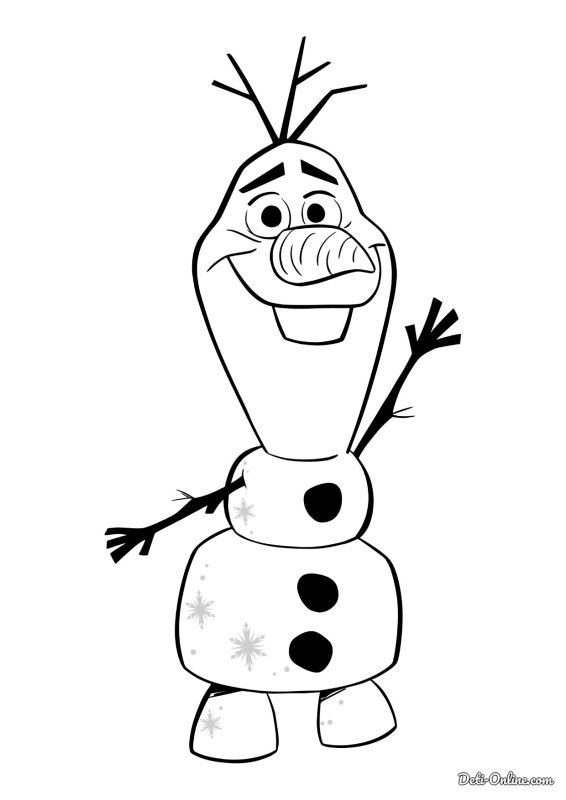 Раскраски Холодное сердце 2 Олаф