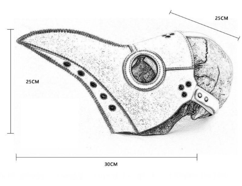 Маска чумного доктора чертеж выкройки